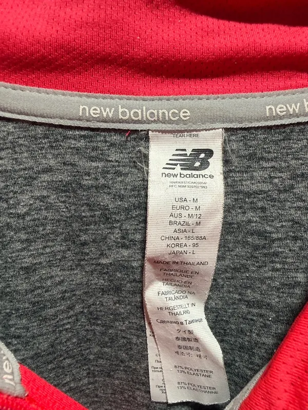 New Balance Gray‎ & Coral 1/4 Zip lightweight Performance Athletic Top Woman’s M - Image 2