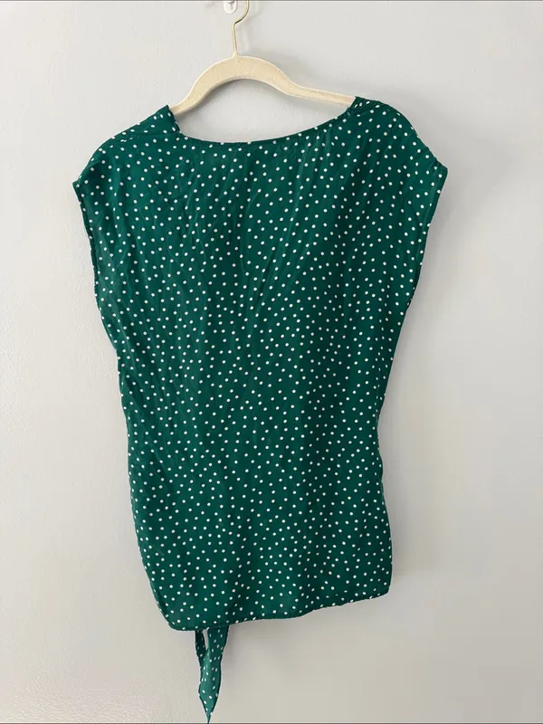 Maeve Anthropologie Polka Dot Top Size 2 Office Business Casual - Image 8