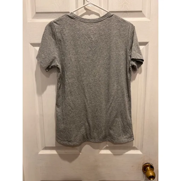 Nike Womens Athletic Cut Dri-FIT T-Shirt Heather Gray Short Sleeve Large L‎ - Image 5