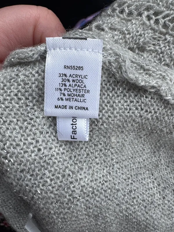 Express Wool Cropped Cardigan Gray Medium - Image 5