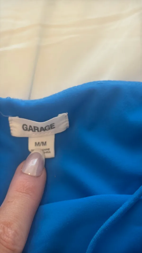 Blue Garage Crop Tank Top - Image 3