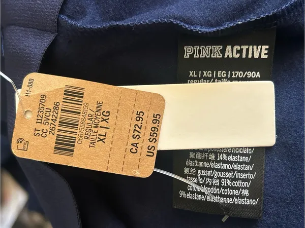 PINK by Victoria Secret Navy Winter Flare Leggings pull on pants NWT woman’s XL - Image 9