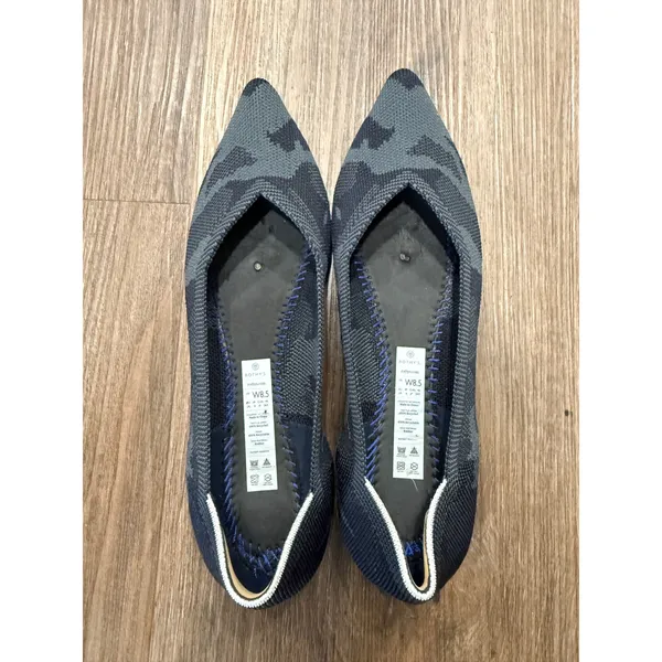 Rothys The Point Grey Camo Pointed Toe Flats‎ Womens 8.5 Sustainable Washable - Image 4