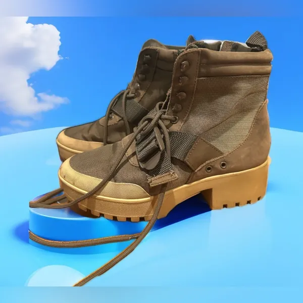 Steve Madden Brown Combat Boots Rugged Design - Image 3