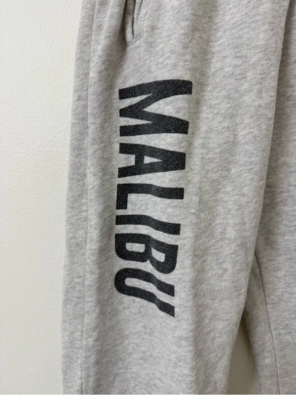 {S} John Galt Gray 'MALIBU' Logo Sweatpants - Image 2