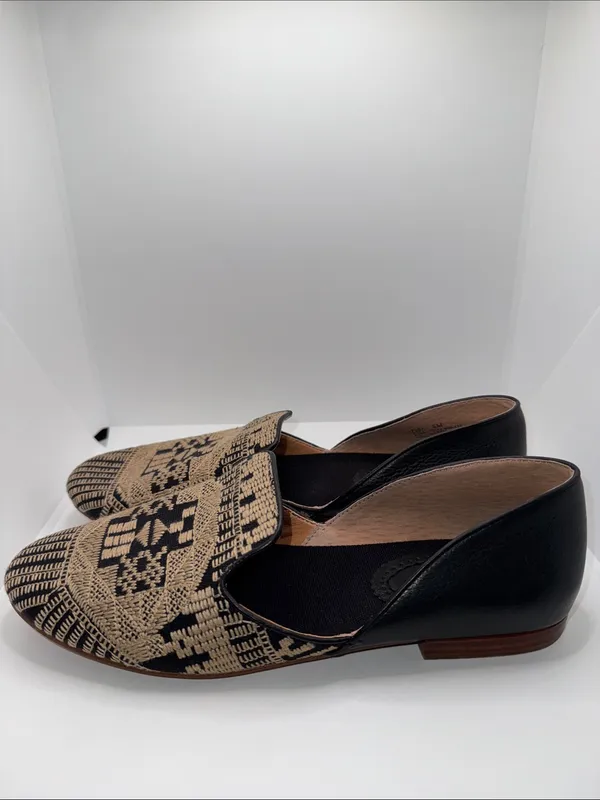 LATIGO For Anthropologie ‘Alba’ Embroidered d’Orsay Loafer Flats Women’s 8 Boho - Image 2