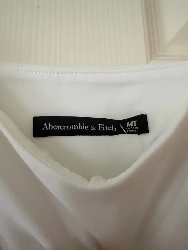 NWT Abercrombie Abercrombie & Fitch Women’s Sheer Embroidered White Floral Maxi Dress Sleeveless - Image 5