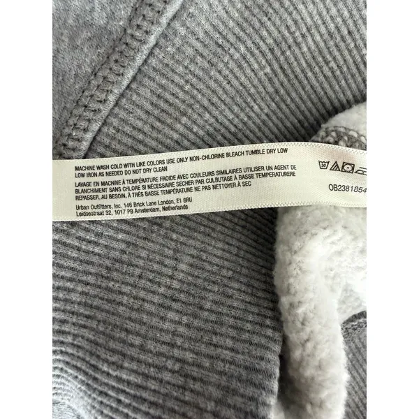 Free People FP Movement Final Call Logo Embroidered Hoodie Heather Grey Small - Image 11