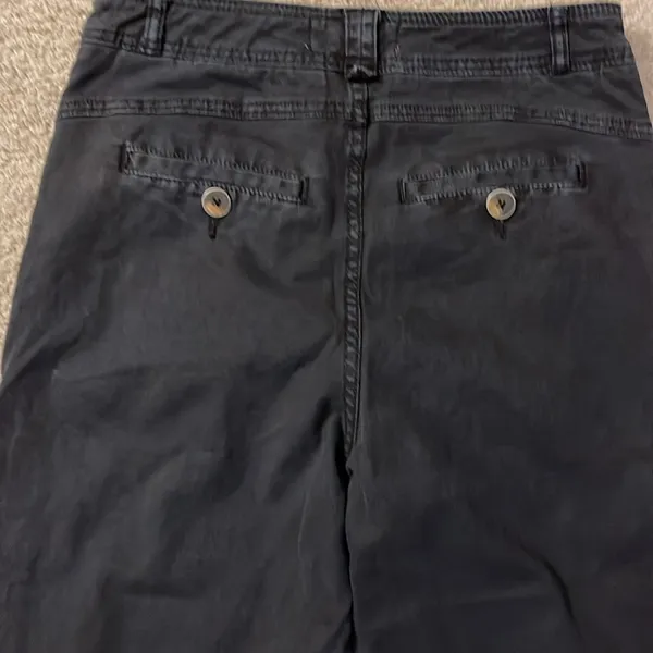 Anthropologie Embroidered Side Stripe‎ Black ankle pants Size 0 boho high rise - Image 10