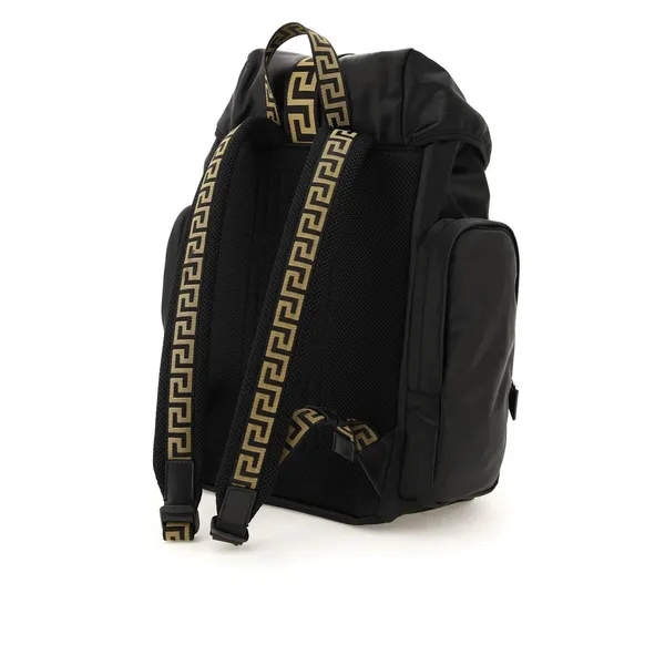 Versace Greca nylon & leather backpack NEW (VS1) - Image 3
