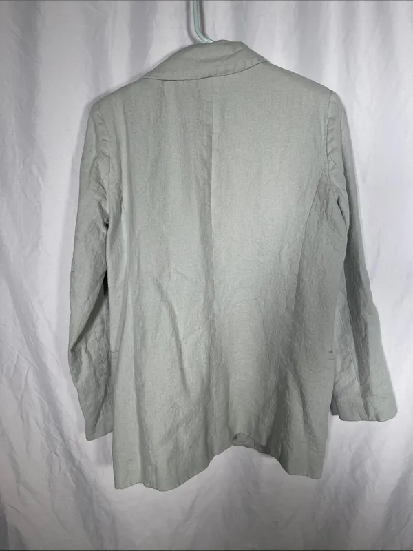 Abercrombie & Fitch Womens Green Linen Blend Blazer Suit Jacket Small - Image 5