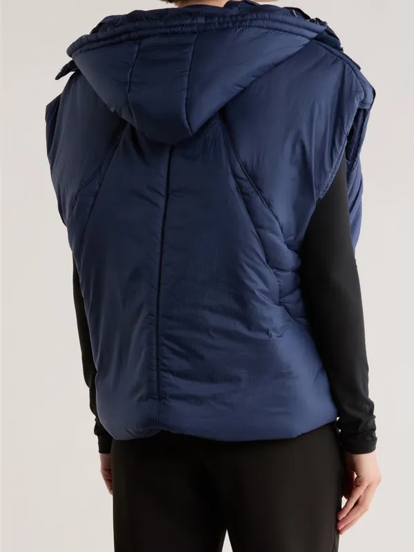 NWT FP Movement by Free People Navy Quilted Parker Hooded Poncho Puffer Vest - Image 2