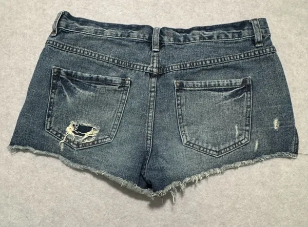 Free People Button Fly Jean Shorts, Size W 27 - Image 2