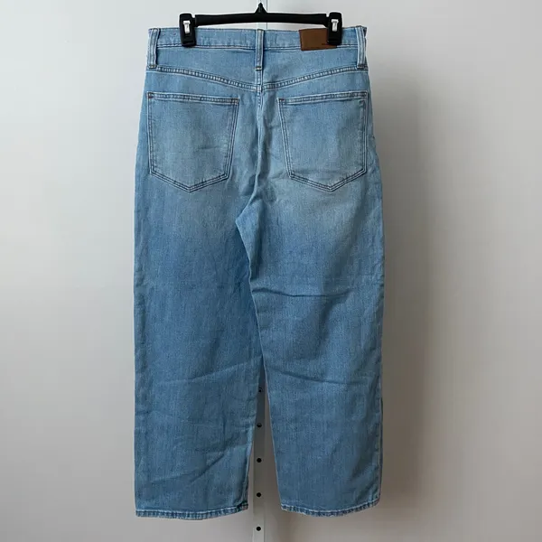 Madewell Cotton Coastal Clean Sustainable Slim Wide-Leg Crop Jeans 30 Blue - Image 7