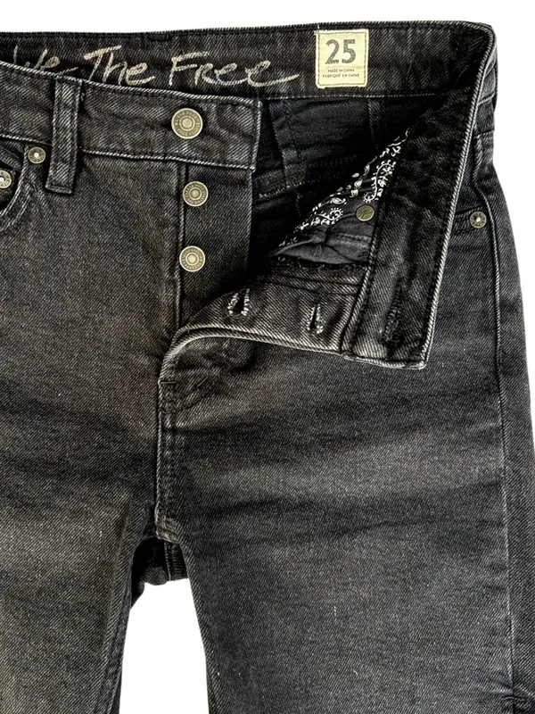 EUC Free People We The Free Black Denim Shorts Size 25 - Image 4
