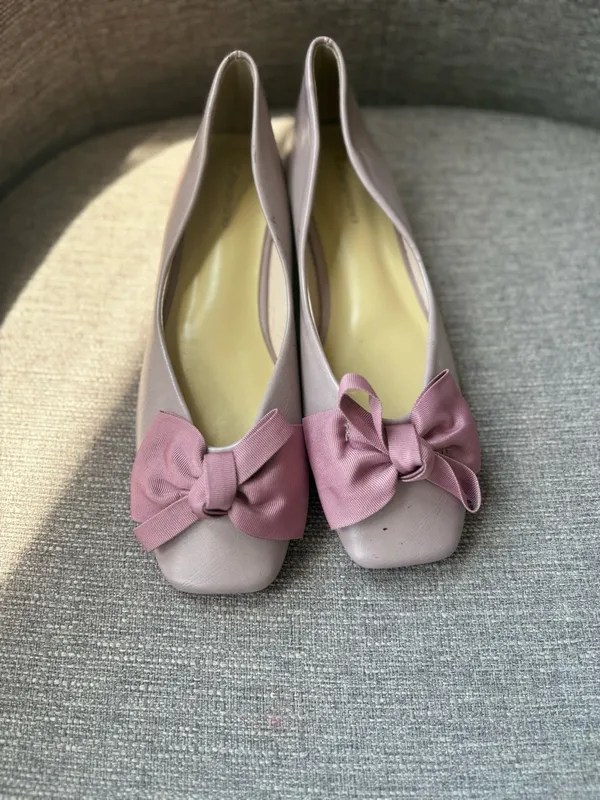 C. Paravano Bow Ballerina Flats (Eva) Pink Size 6 - Image 4