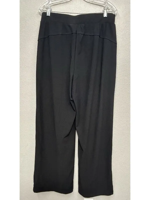 Halara Pants Large Tall Black High Waisted Wide Leg Pull On Stretch Lounge NWT - Image 4