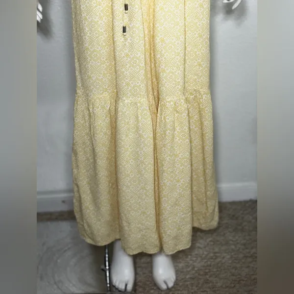 Free People 100%Viscose Little Of Your Love Yellow Floral Jumpsuit Size XS L-20 - Image 7