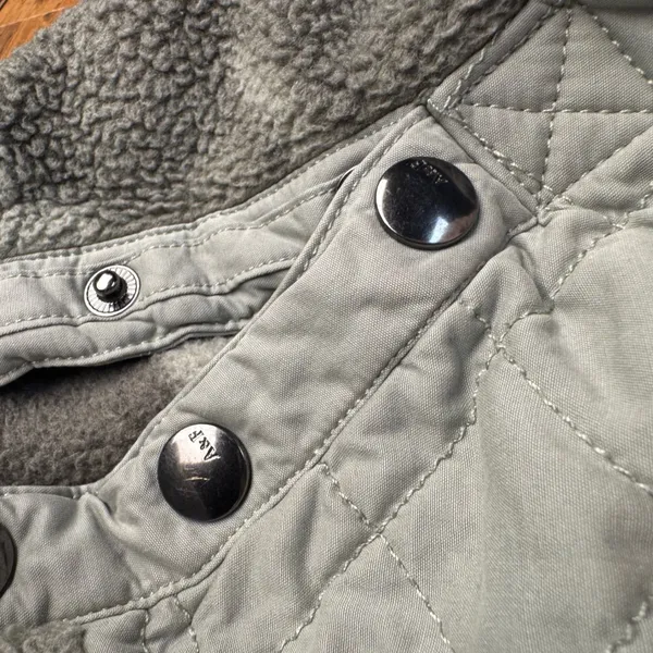 Abercrombie Fitch Camo‎ Fleece Quilted Snap Neck Pullover Sweatshirt Women M - Image 5