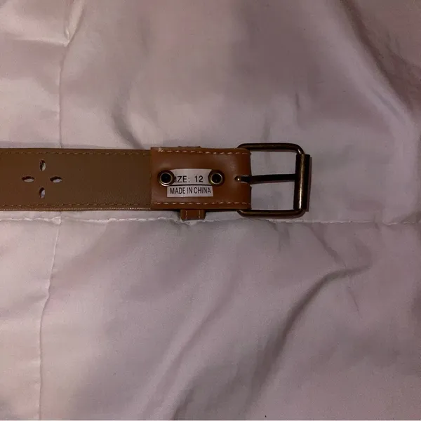 Brown Belt with Cross Cutouts - Image 4