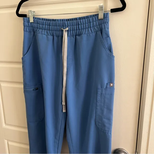 FIGS Blue Scrub Pants Small - Image 3