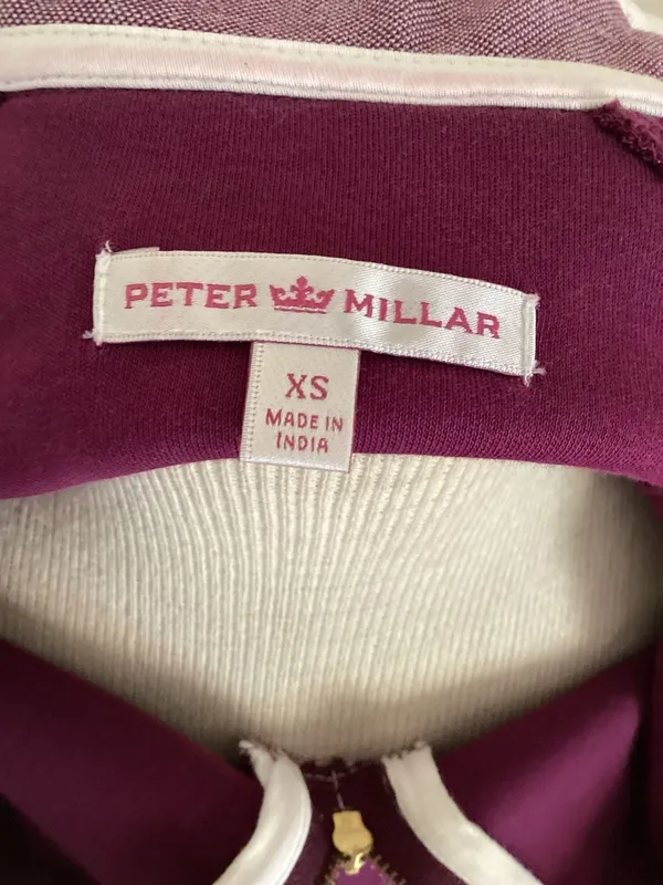Peter Millar Women's XS Plum Purple Quarter Zip Performance Base Layer Top - Image 2