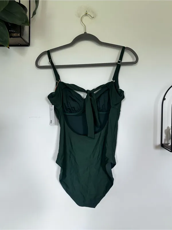 NWT Quince Palm Green Italian Underwire‎ One-Piece Swimsuit Size Large - Image 3
