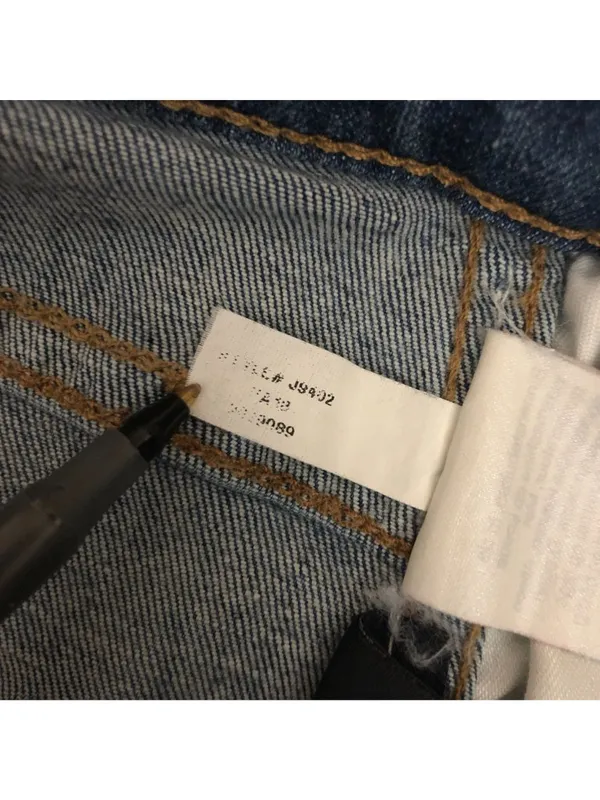 Madewell 10" High-Rise Skinny Jeans Size 26T Distressed Hem Medium Wash Denim - Image 7