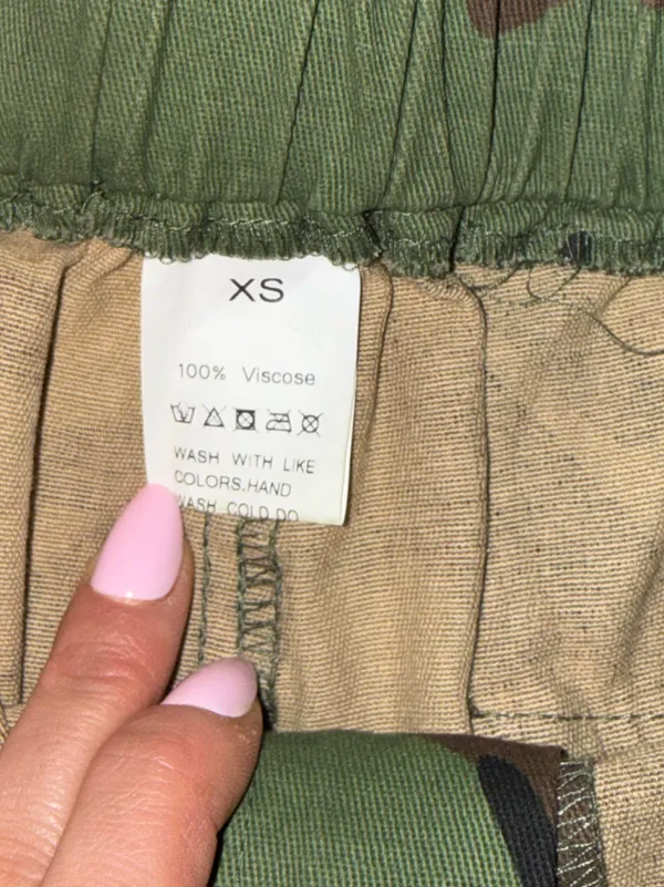 Camo Cargo Pants - Green Camo size XS - Image 7