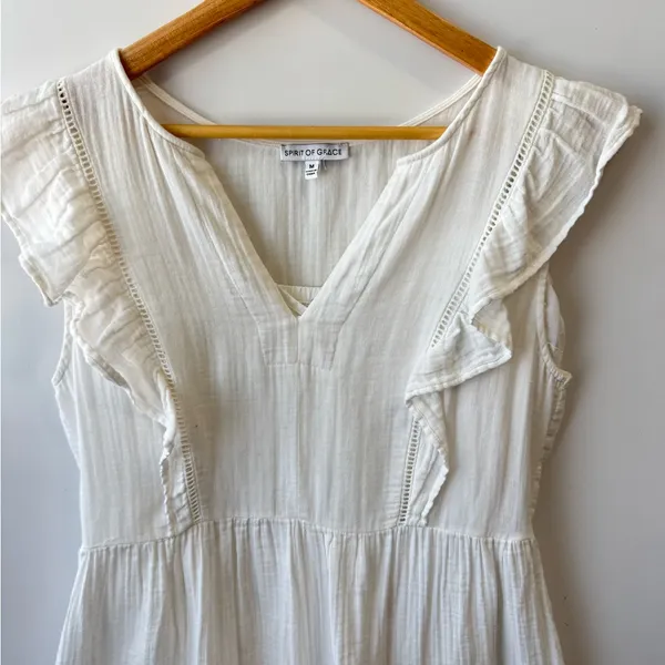 SPIRIT OF GRACE x NORDSTROM‎ Ruffled Midi Sundress Size Medium - Image 6