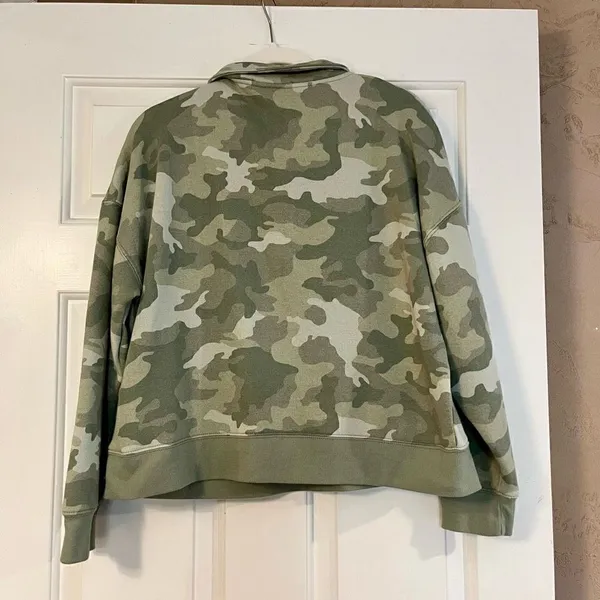 Hippie Rose Camouflage Zip Sweatshirt XL - Image 2