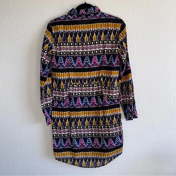 Roller Rabbit Ikat Print Long‎ Sleeve Shirt Dress - Image 6