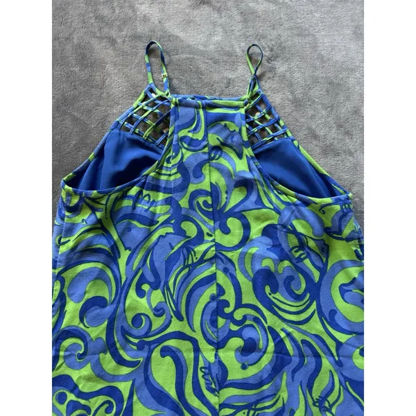 Lilly Pulitzer Reecy Canopy Green I'm No Angel Strappy Embellished Dress Sz M - Image 6