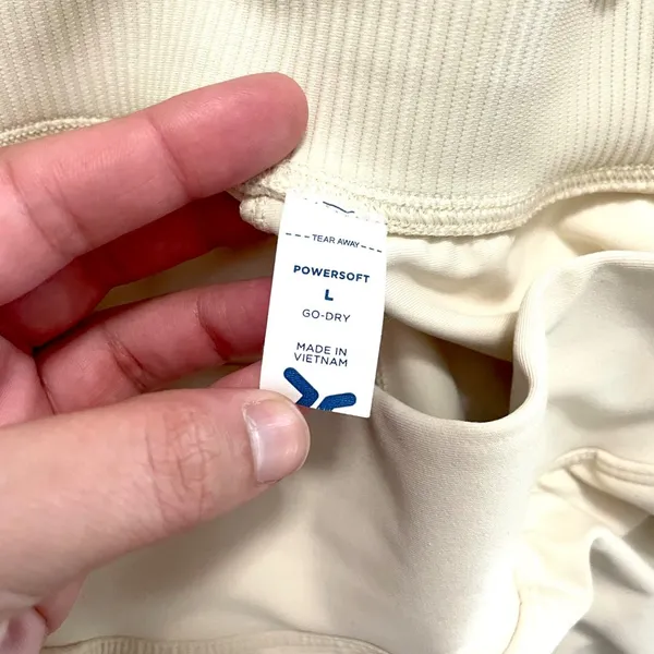 NWOT Old Navy Powersoft Go-Dry Ivory Athletic Joggers Size L - Image 4