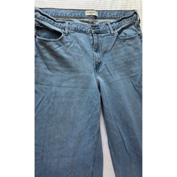 Abercrombie & Fitch High Rise Wide Leg Jeans Medium Wash Size 16 Regular - Image 4