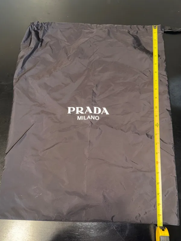 Prada Black Nylon Logo Drawstring Bag - Image 5