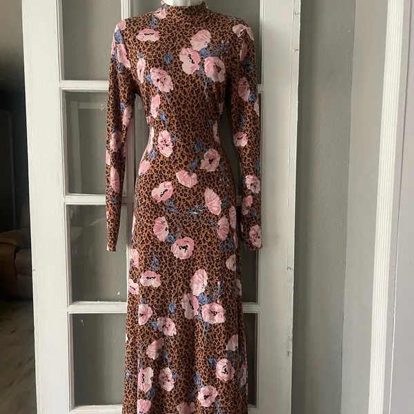 Free People Retro Romance Mixed Print Long Sleeve Dress - Image 9