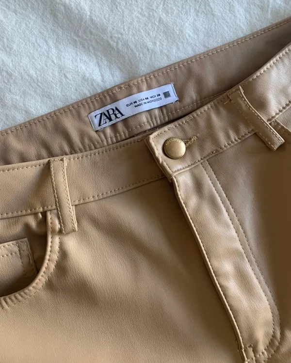 Zara Faux Leather Pants - Image 5