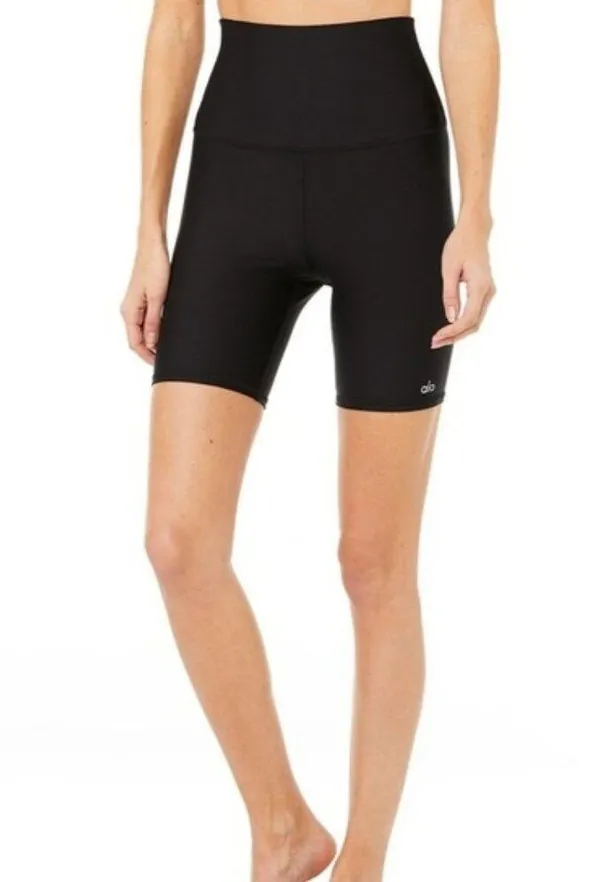 Alo Extreme High-Waist Airlift Biker Shorts Black Hi-Rise Bermuda Long Bike XS - Image 5