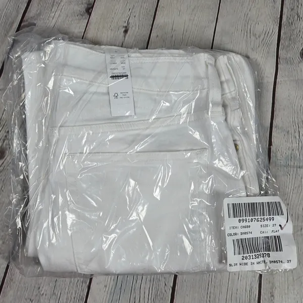 J. Crew Slim-wide‎ jean White Denim CH680 27 NWT - Image 12
