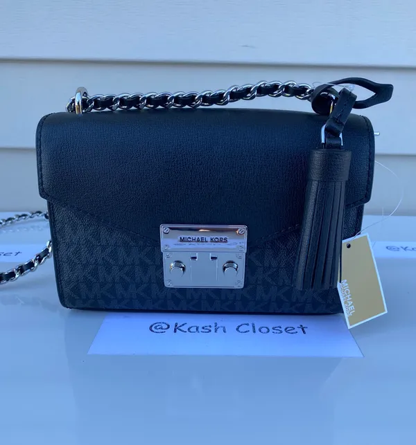 Michael Kors Rose SM Crossbody Bag -Black - Image 7
