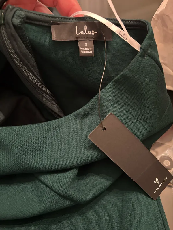 Lulu's One-Shoulder Dark Emerald Green Evening Gown - Image 4