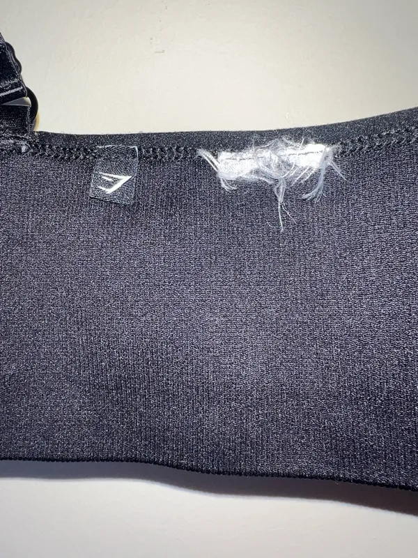 Gymshark‎ Black Seamless Sports Bra Adjustable Straps Logo Band - Image 7