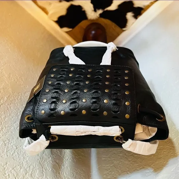 Frye Jade‎ Studded Leather Backpack, ADJUSTABLE Chain/Leather Strap, Black, NWT - Image 9