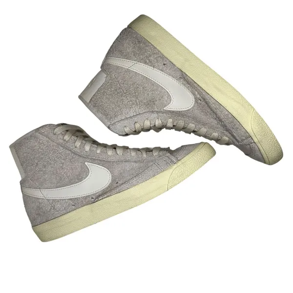 Nike Blazer Mid 77 Vintage Light Iron Ore Shaggy Suede DV7006-001 Womens 6.5 - Image 4