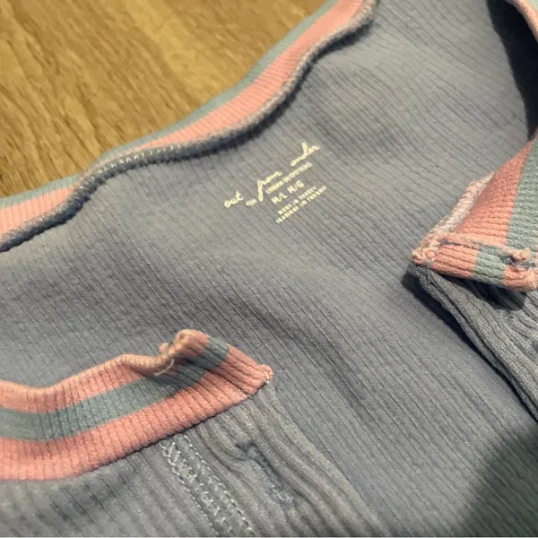 Urban Outfitters Blue and Pink Crop Top - Image 2