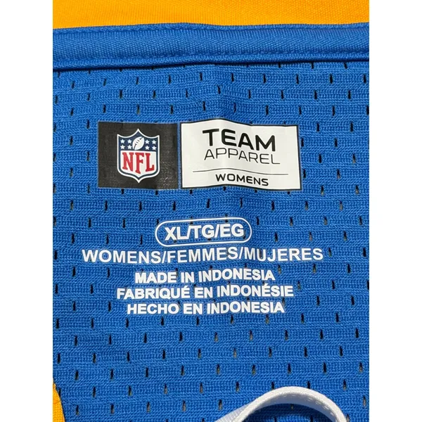 NFL Team Apparel Los Angeles Chargers Lace Up Jersey Top Blue Women XL - Image 4