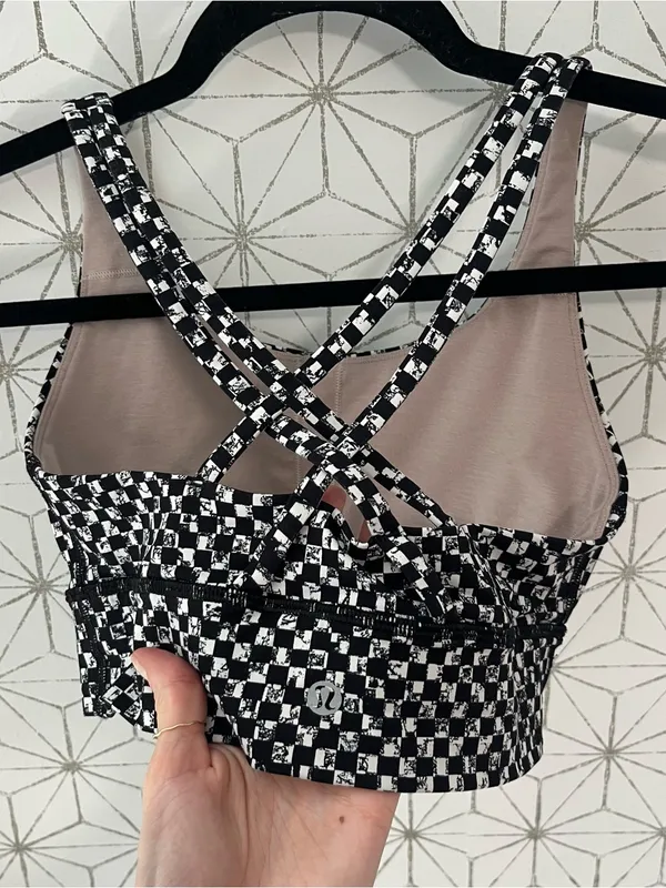 Lululemon Energy Bra Longline Checkered - Image 3