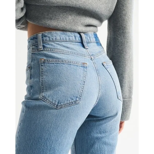 Abercrombie & Fitch 90s Straight Jeans Women's 34 18S Ultra High Rise NWT - Image 3