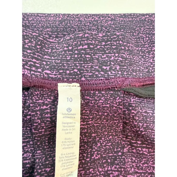 Lululemon Fast Free Bra Size 10 - M Salt Dark Mystic Black - Image 6